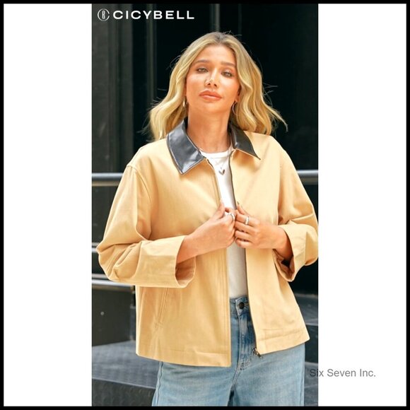 Oversized Barn Jacket Lightweight Cotton Canvas Zip Up Casual Vintage Utility - Picture 7 of 7